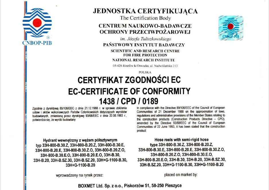 Certyfikat%20hydranty%20BOXMET%20DN33%20EC%201438-CPD-0189