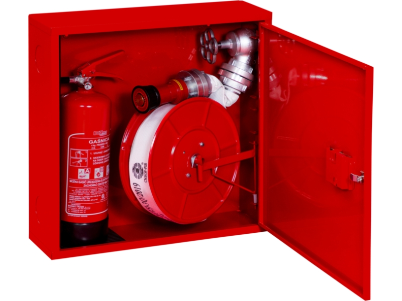 Hydrant wewnętrzny DN52 z miejscem na gaśnicę obok