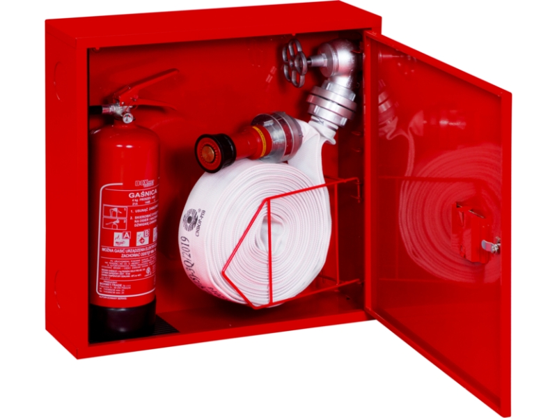 Hydrant wewnętrzny DN52 z miejscem na gaśnicę obok