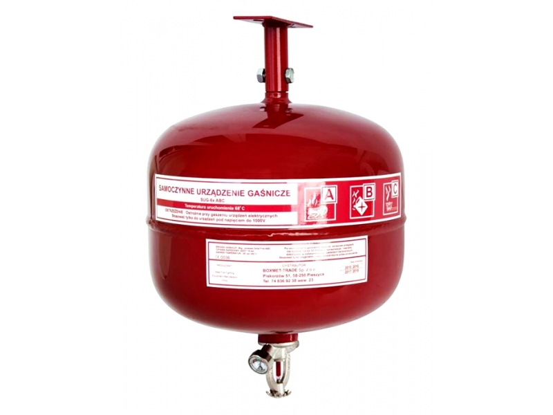 Samoczynne urządzenie gaśnicze proszkowe 6 kg SUG-6x ABC